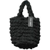 Wholesale - BLACK QUILTED LONG SATCHEL HANDBAG W/TOP ZIPPER C/P 12
